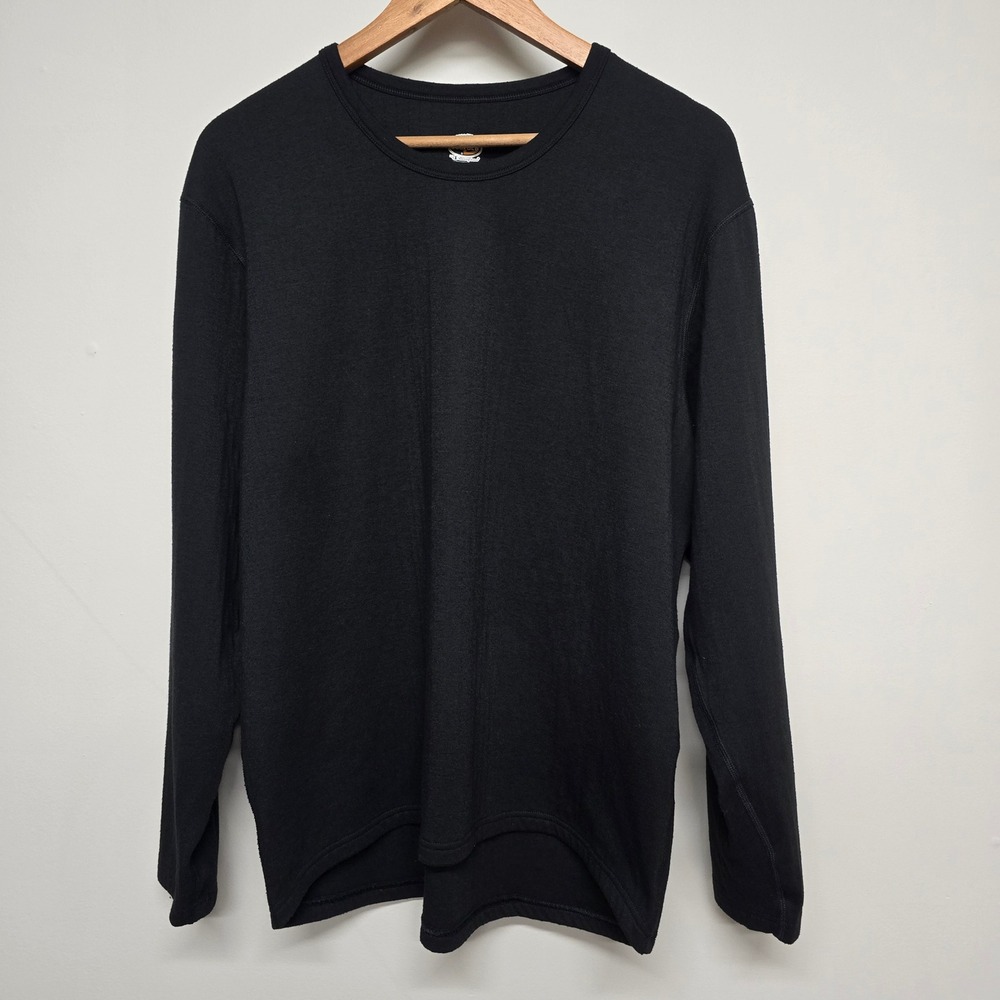 Duofold by Champion Thermal Shirt Womens 2XL Black Polyester Spandex Activewear
